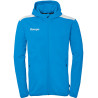 Veste de survêtement à capuche Kempa Emotion 27 bleu kempa/blanc