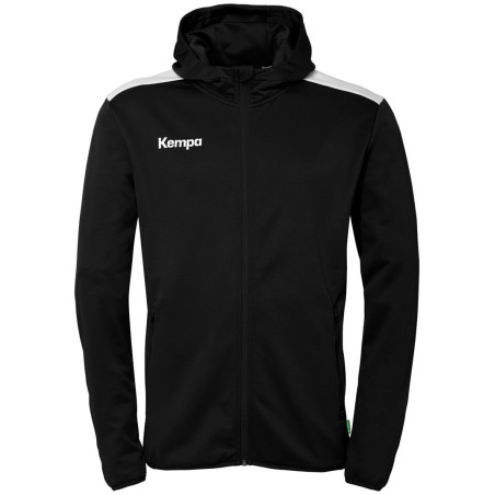 Veste de survêtement à capuche Kempa Emotion 27 noir/blanc