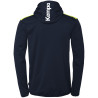 Veste de survêtement à capuche Kempa Emotion 27 bleu marine/jaune fluo dos