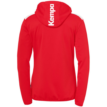 Veste de survêtement à capuche Kempa Emotion 27 Women rouge/blanc dos