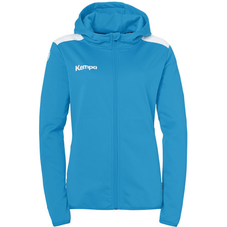 Veste de survêtement à capuche Kempa Emotion 27 Women bleu kempa/blanc