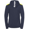 Veste de survêtement à capuche Kempa Emotion 27 Women bleu marine/jaune fluo dos