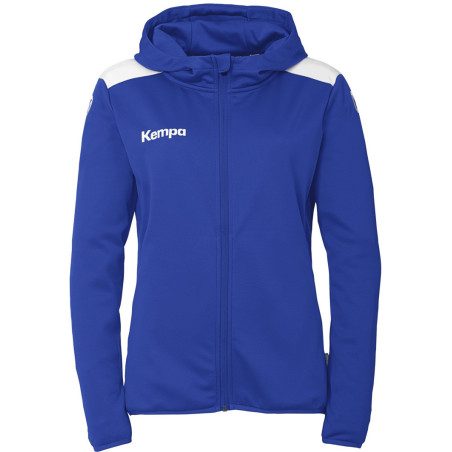 Veste de survêtement à capuche Kempa Emotion 27 Women bleu roi/blanc