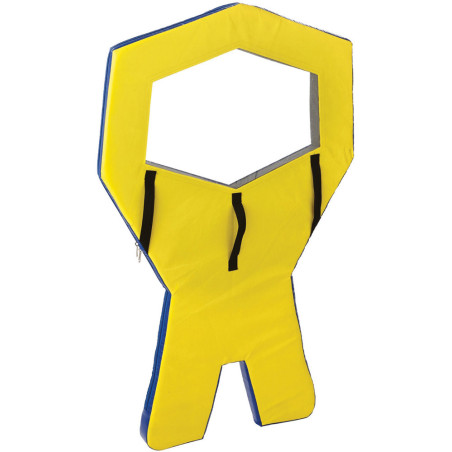 Bouclier gardien de handball, dos jaune
