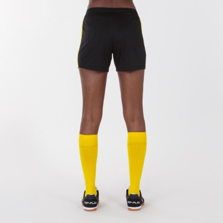 Short Femme Joma Maxi Black Yellow dos