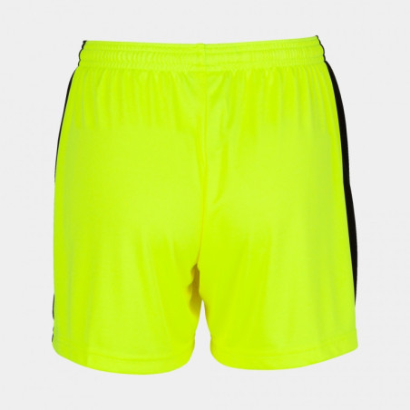 Short Femme Joma Maxi Yellow Fluor Black dos