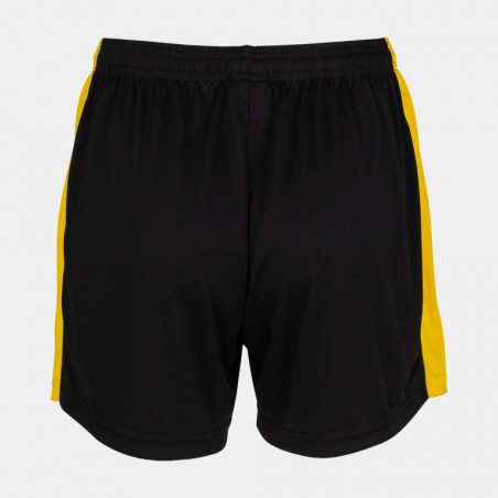 Short Femme Joma Maxi Black Yellow dos
