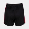 Short Femme Joma Maxi Black Red dos
