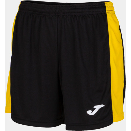 Short Femme Joma Maxi Black Yellow face