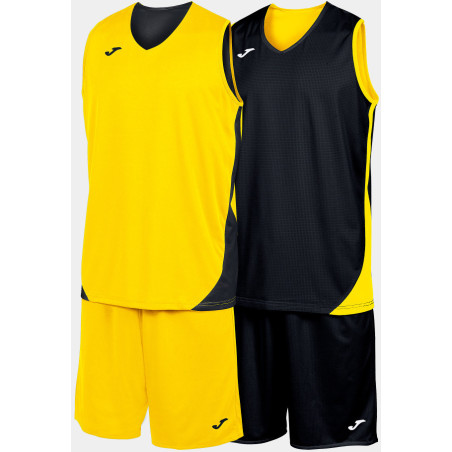 Ensemble de basket réversible Joma Kansas Yellow Black face