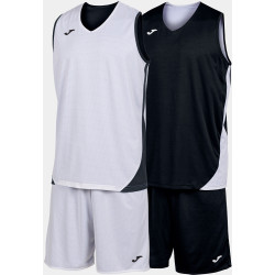 Ensemble de basket réversible Joma Kansas Black White face 2