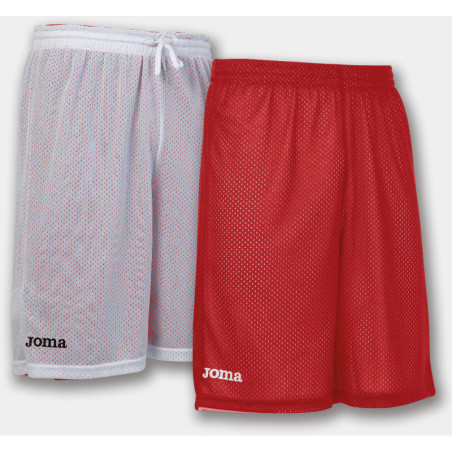 Short de basket réversible Joma Rookie White/Red face