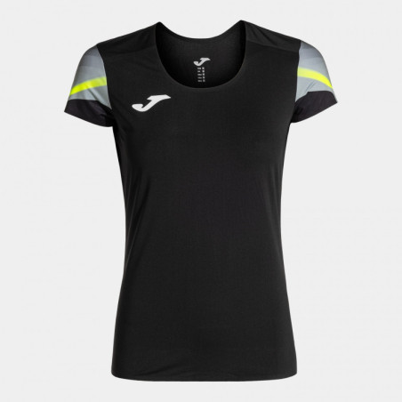 Maillot de running Femme Joma Elite XI Black Yellow Fluor face