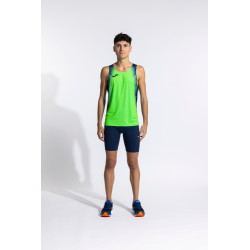 Débardeur de running Joma Elite XI Green Fluor Dark Navy face