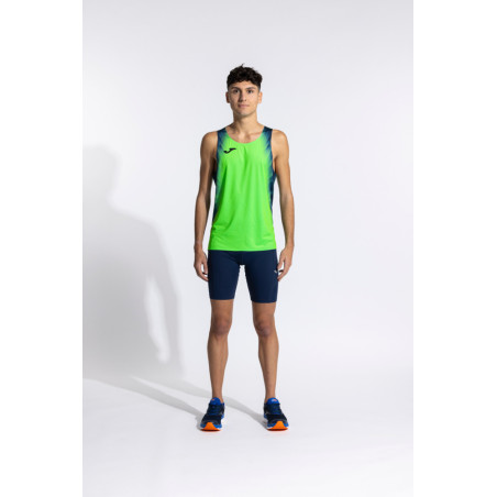 Débardeur de running Joma Elite XI Green Fluor Dark Navy face