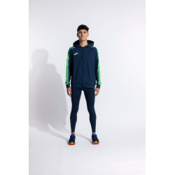 Veste à capuche Joma Elite XI Dark Navy Green Fluor face