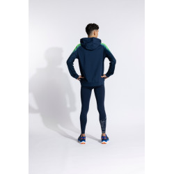 Veste à capuche Joma Elite XI Dark Navy Green Fluor face 2