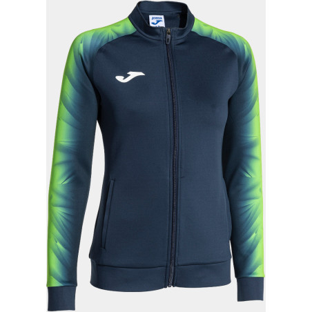 Veste de survêtement Femme Joma Elite XI Dark Navy Green Fluor face