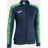 Veste de survêtement Femme Joma Elite XI Dark Navy Green Fluor face