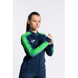 Veste de survêtement Femme Joma Elite XI Dark Navy Green Fluor face