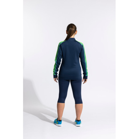 Veste de survêtement Femme Joma Elite XI Dark Navy Green Fluor dos