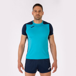 Maillot de running Joma Record II Turquoise Fluor Dark Navy face