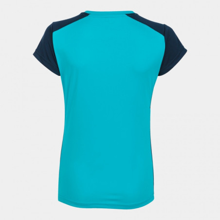 Maillot de running Femme Joma Record II Turquoise Fluor Dark Navy dos