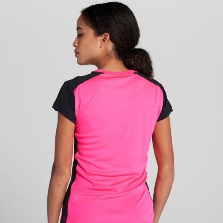 Maillot de running Femme Joma Record II Pink Fluor Black dos