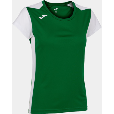 Maillot de running Femme Joma Record II Green Medium White face