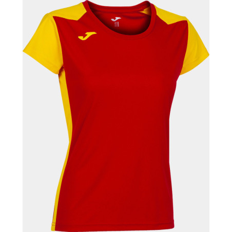 Maillot de running Femme Joma Record II Red Yellow face