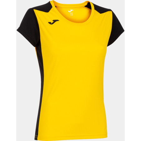 Maillot de running Femme Joma Record II Yellow Black face