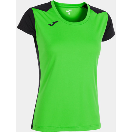 Maillot de running Femme Joma Record II Green Fluor Black face