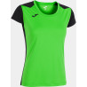 Maillot de running Femme Joma Record II Green Fluor Black face