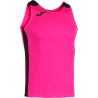 Débardeur de running Joma Record II Pink Fluor Black face