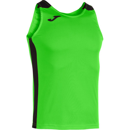 Débardeur de running Joma Record II Green Fluor Black face