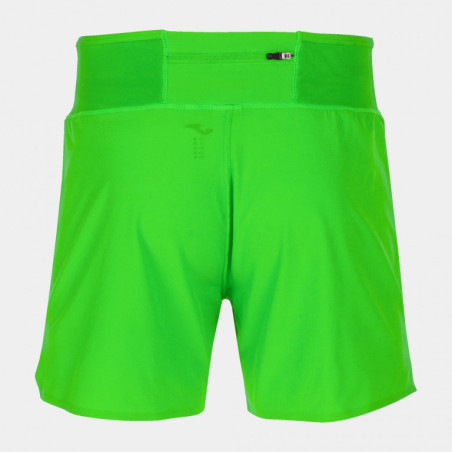 Short de trail Joma Multipoches Green Fluor dos