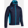 Doudoune courte Joma Urban V Dark Navy Turquoise Fluor face