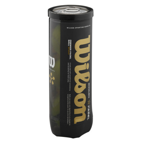 Tube de 3 balles de Padel Wilson PREMIER SPEED