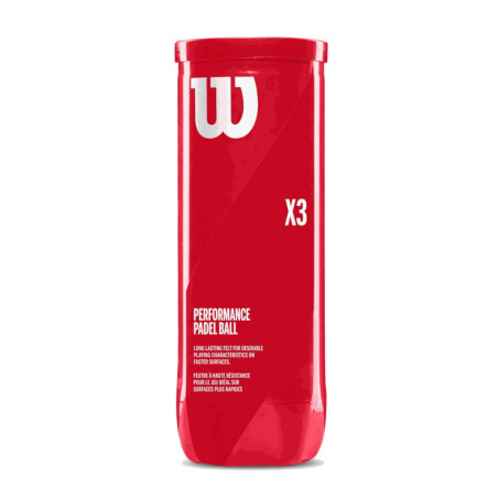 Tube de 3 balles de Padel Wilson 'X3 BALL CAN'