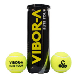 Tube de 3 balles de Padel Vibor-a TOUR TEAM 2