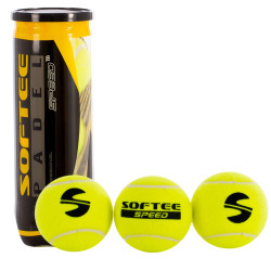 Tube de 3 Balles de Padel Softee Speed – Vitesse et Performance | Club-Shop.fr