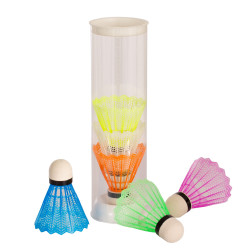 Tube de 6 volants de badminton SOFTEE en plastique