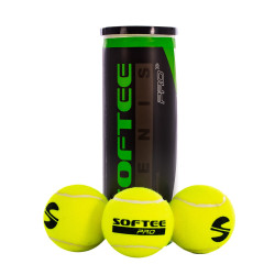 Tube de 3 balles de tennis SOFTEE PRO