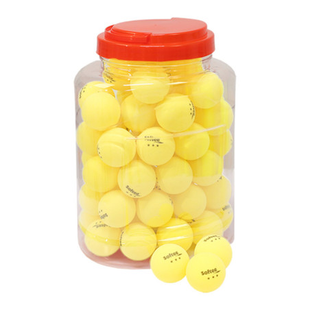Pot de 60 balles de tennis de table SOFTEE 40 mm