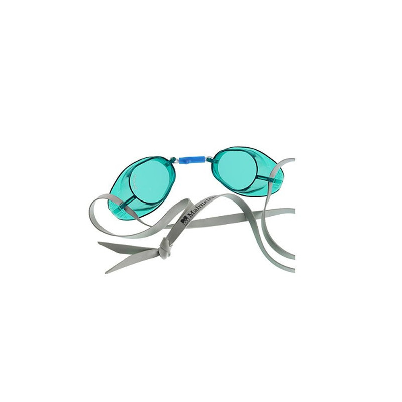 Lunettes De Natation Suédoises Malmsten - Kit De Montage - Verres Polycarbonate UV - Bande Latex - Vert