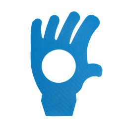 Tapis flottant en forme de main