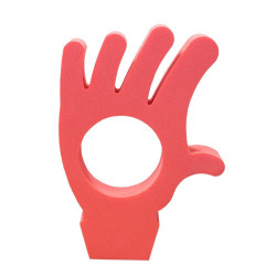 Lot de 4 minis-tapis pied, main, citron, fantôme