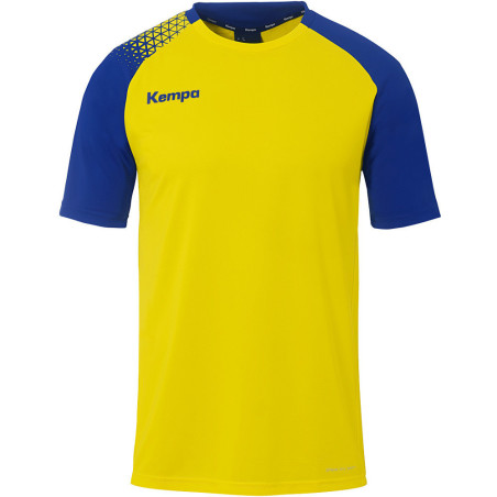 Maillot Kempa Ambition 28 Jaune Citron Bleu Roi face