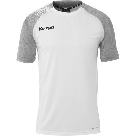 Maillot Kempa Ambition 28 Blanc Gris foncé Chiné face