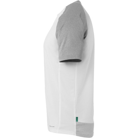 Maillot Kempa Ambition 28 Blanc Gris foncé Chiné côté